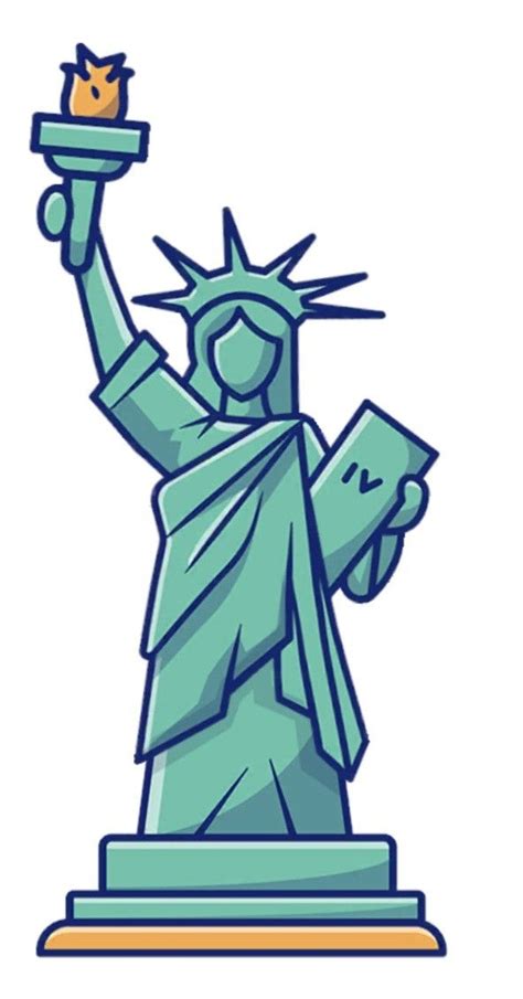 Pin By On Drawings Statue Of Liberty Drawing Easy Drawings