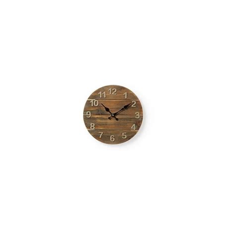 HORLOGE MURALE CIRCULAIRE 30 CM DE DIAMÈTRE BOIS NEDIS