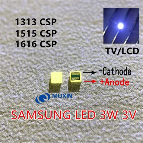 Светодиодная подсветка для телевизора SAMSUNG 3 Вт 3 в CSP 1313, 50 шт ...