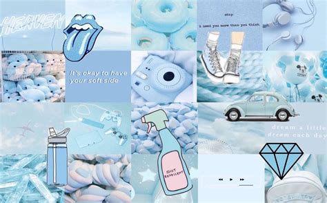 Baby Blue Collage Wallpapers Wallpaper Cave