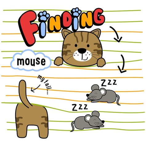 Premium Vector | Cat and mouse funny animal cartoon