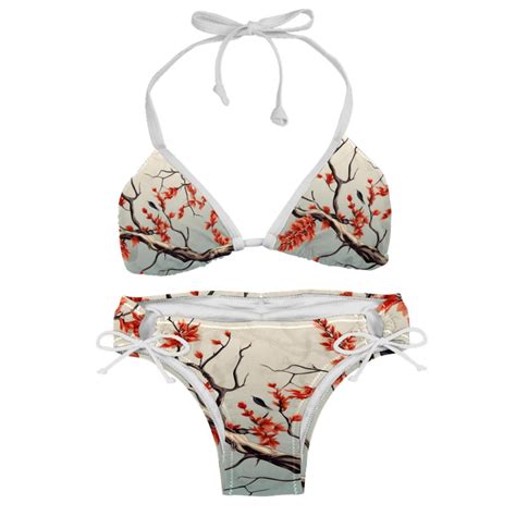 Tree Detachable Sponge Bikini Set With Adjustable Strap Two Pack Ideal For Beach And Pool