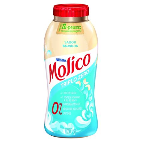 Iogurte Desnatado Baunilha Zero Lactose Molico Frasco 170g Super