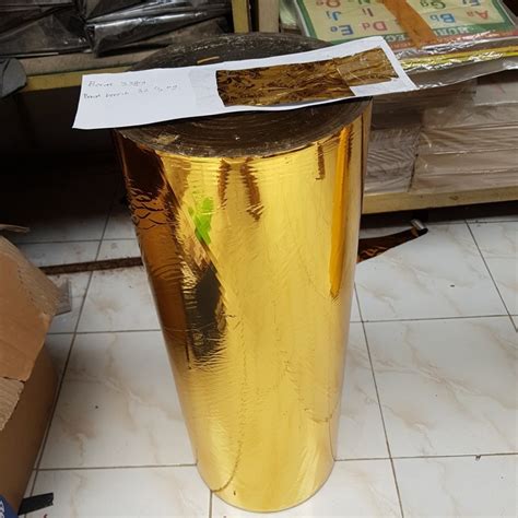 Jual Plastik Hot Stamping Foil Loyang Kuning Emas Kualitas Bagus Lebar Cm Roll Berat