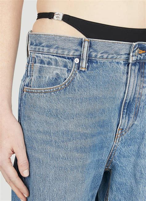 Alexander Wang Bikini Low Rise Jeans In Blue Alexander Wang