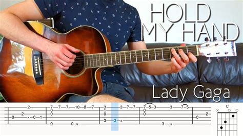 Hold My Hand Lady Gaga Tabs Tutorial Fingerstyle Guitar Youtube