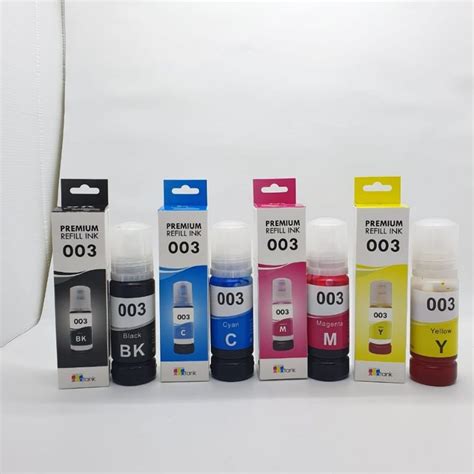 Jual Tinta Epson 003 Premium Ink 4 Warna 1set L1110 L3110 L3150 L5190 70ml Shopee Indonesia