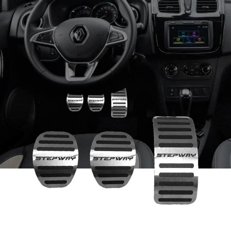 Renault Stepway Todos Os Anos Manual Kit Pedaleira Inox Cromado Modelo