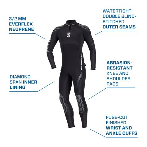 Scubapro Everflex Steamer 3 2mm Men S Wetsuit Black Scuba