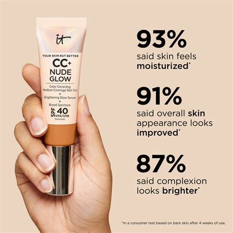 IT COSMETICS CC Cream Nude Glow Brightening Glow Serum SPF40