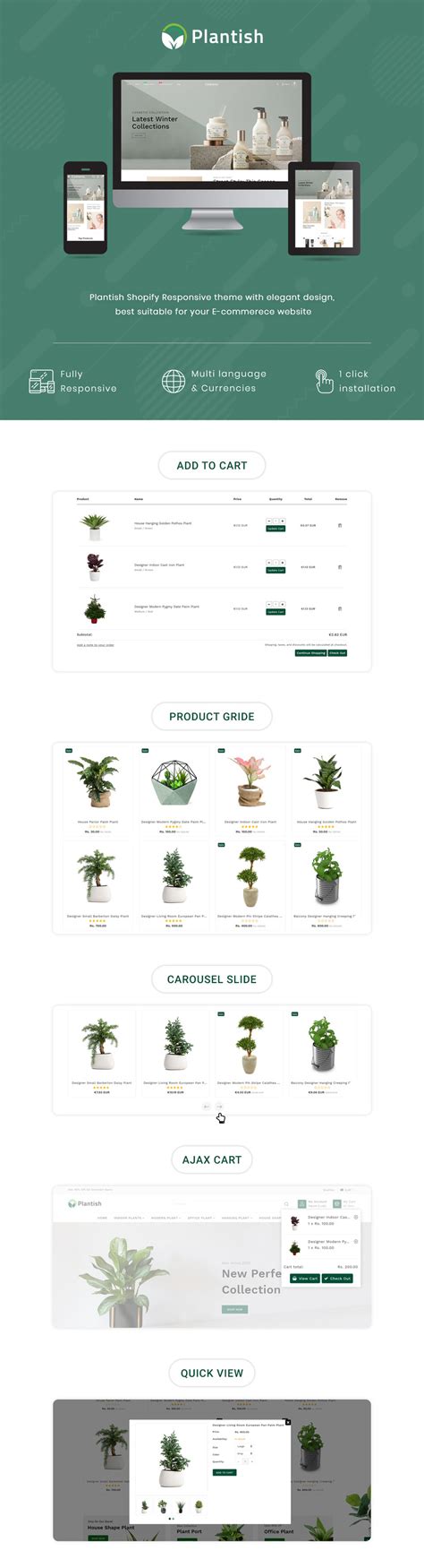 Plantish Gardening Houseplants Shopify Template