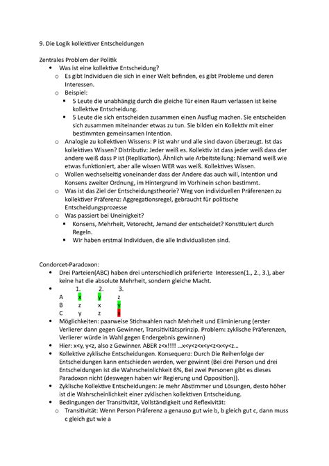 Mitschrift Vorlesungsnotizen Politische Theorie Lmu Studocu