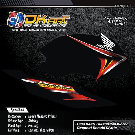 Jual Stiker Striping Honda Megapro Primus Original Custom Di Lapak