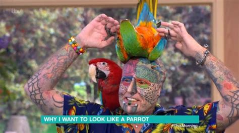 Parrot Man Ted Parrot Man Richards Baffles This Morning Viewers