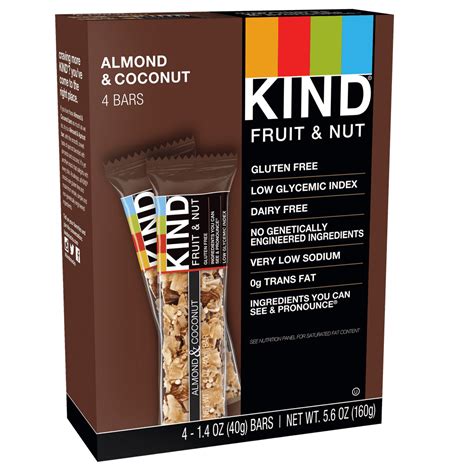 Kind Bars Almond And Coconut Gluten Free 14 Oz 4 Ct