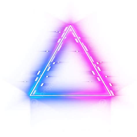 Neon Border Light Blue Pink Triangle Frame Neon Neon Border Border