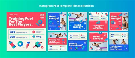 Free PSD | Fitness nutrition instagram posts 