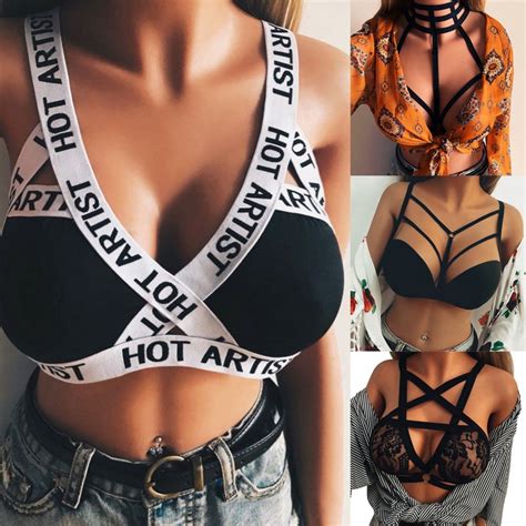 Ready Stockwomen Sexy Lingerie Lace Bandage Triangle Bralette Bustier