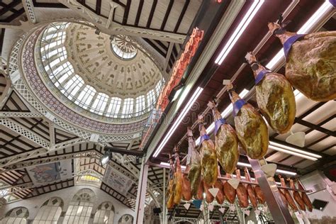 Central Market in Valencia. European Modernism Style. Architecture ...