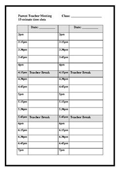 Teacher Sign Up Sheet Teaching Resources | TPT 