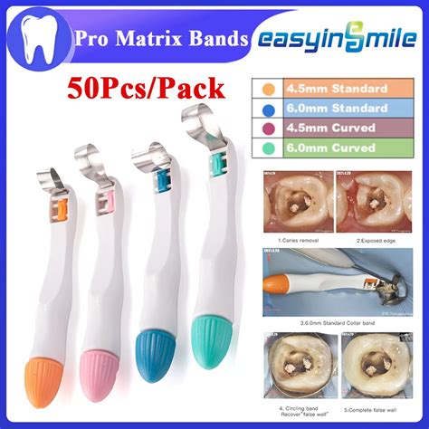 10pc 50pc Easyinsmile Dental Pro Matrix Bands Pre Formed Sectional