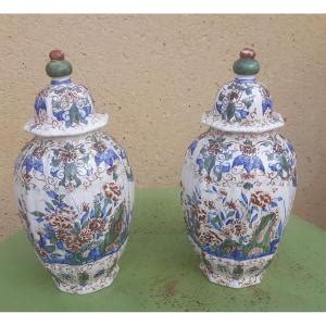 Proantic Paire De Vases En Fa Ence De Delft