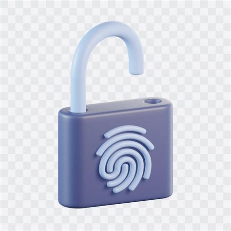 Premium Psd Fingerprint Lock D Icon