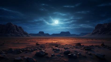 Premium AI Image | Desert Night Photography Background