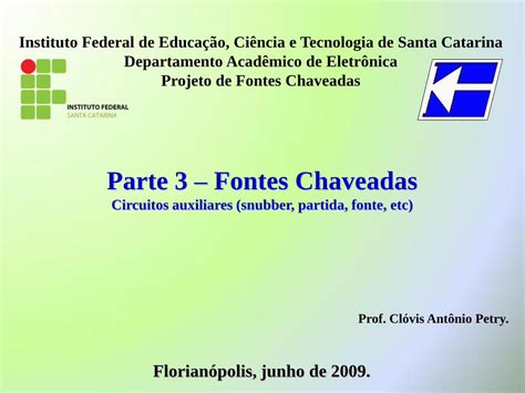 PDF Parte 3 Fontes Chaveadas Professorpetry Brprofessorpetry