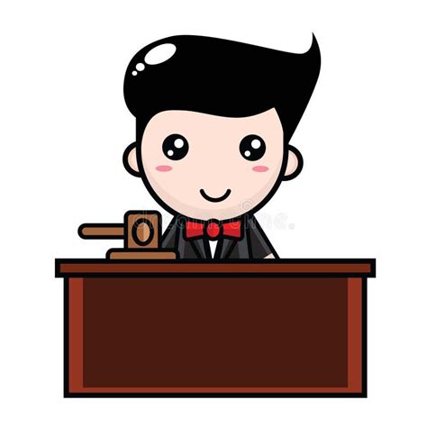 Cute Boy Lawyer Character Vector Design Stock Vector Illustration Of