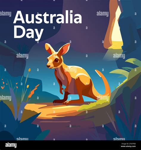 Australia Day Kangaroo Animal Design Illustration Stock Photo Alamy