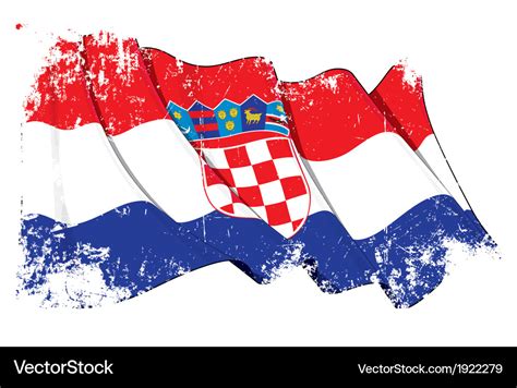 Croatia Flag Grunge Royalty Free Vector Image Vectorstock