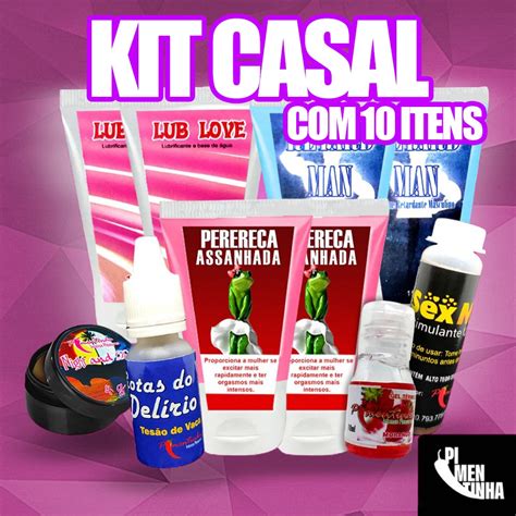 KIT Top Produtos Sex Shop Casal Lubrificante Apertadinha Gel