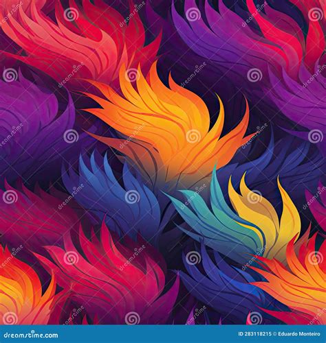 Colorful Animated Design With Vibrant Flames And Attention To Texture