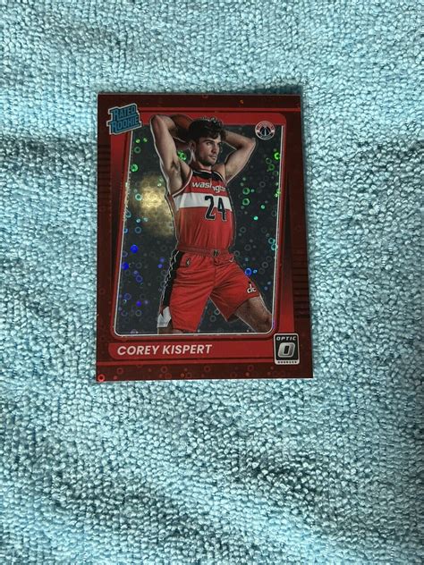 2021 2022 Donruss Optic Fastbreak Corey Kispert Rated Rookie Red Disco