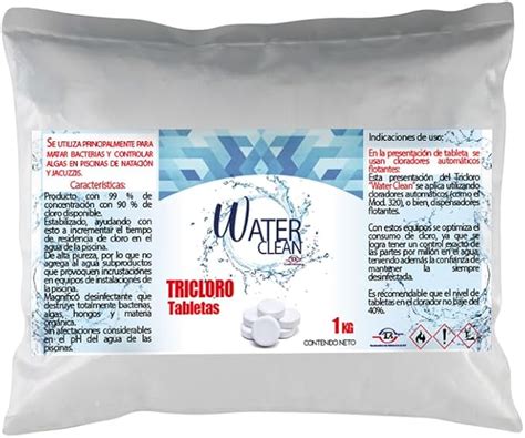 Tensioactivos Tricloro Tabletas Kg Piscina Limpia Amazon Mx