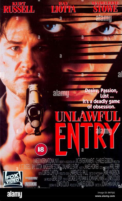 UNLAWFUL ENTRY -1992 POSTER Stock Photo - Alamy