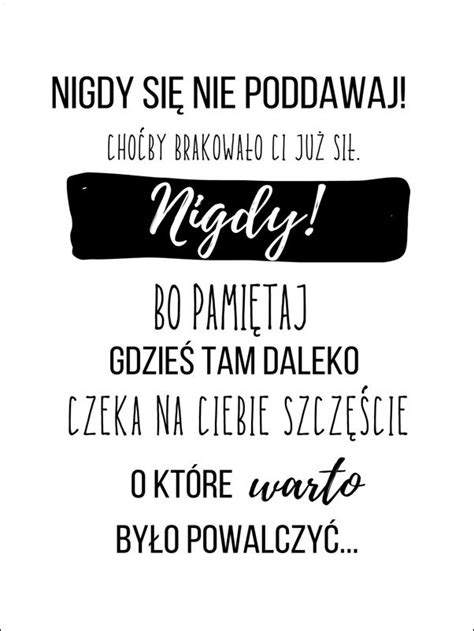 Nigdy się nie podawaj plakat 21x29 7 cm AAALOE Inna marka Sklep