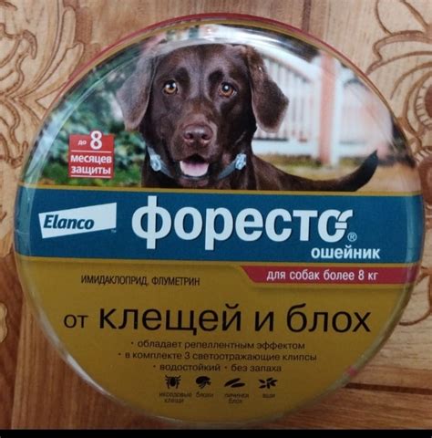 Ошейник против блох и клещей Elanco Форесто для собак более 8кг ...
