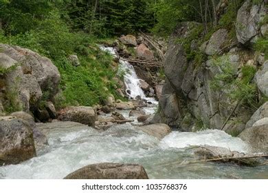 Spectacular View Cascade Du Dard Fantastic Stock Photo