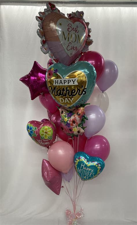 Happy Mothers Day Mylar Balloon Bouquet Helium Inflated Weight