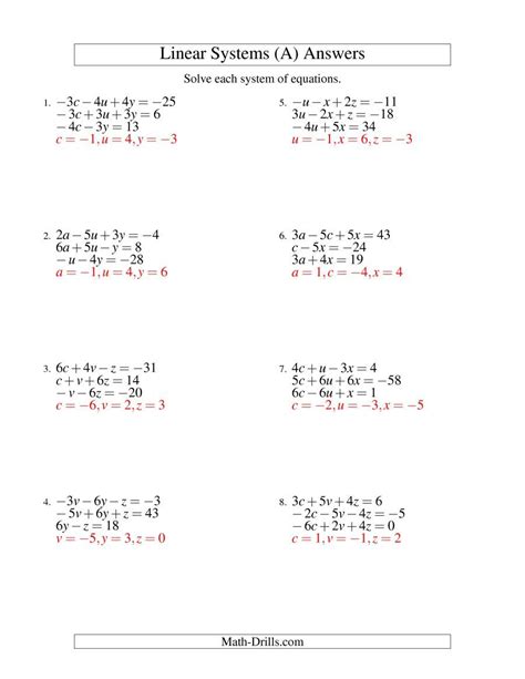 Systems Of Equations Applications Worksheets