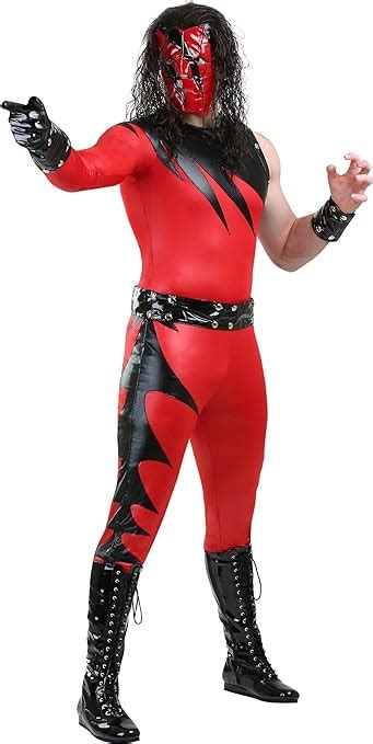 Mens Deluxe Wwe Kane Costume Jumpsuit Clothing Shoes