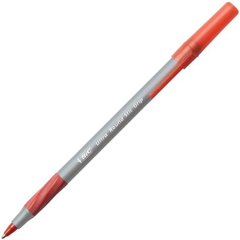 BIC Ultra Round Stic Grip Ballpoint Pens Red Medium 1 2 Mm 12 BX