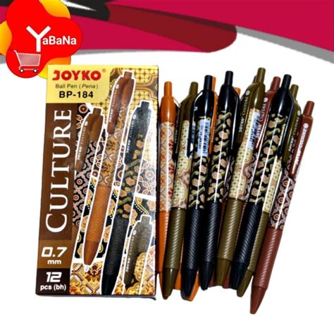 Bolpen Pulpen Joyko BP 184 0 7mm Culture Isi 12pcs Lazada Indonesia