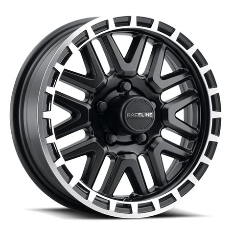 13x4 5 Inch Raceline 953BM Krank Matte Black Machined Alumin