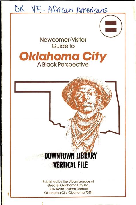 Newcomer/Visitor Guide to Oklahoma City: A Black Perspective by
