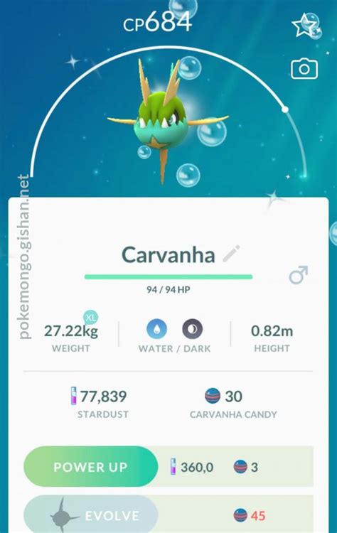 Carvanha - Pokemon Go