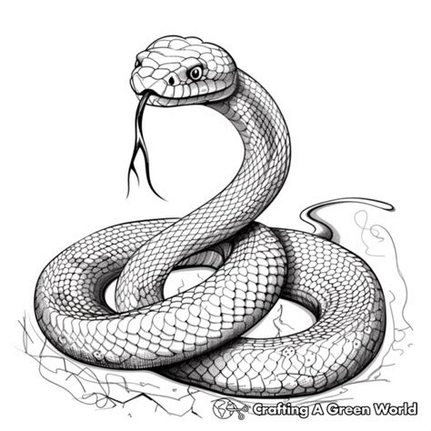 Scary Snake Coloring Pages Free Printable