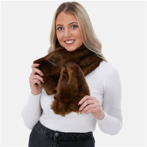 Brown Luxury Faux Fur Stole Grace And Dotty